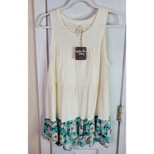 Matilda Jane Wonderment Meant To Be Sleveless Tunic Tank Babydoll Top Sz Medium